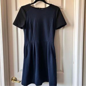 Madewell 1937 Navy Fit & Flare Dress – Size 4